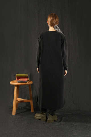 Denim Tunik Elbise Siyah - 6
