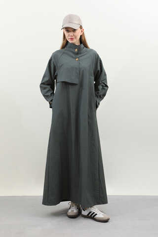 Yarım Rüzgarlıklı Paraşüt Elbise Antrasit - 2