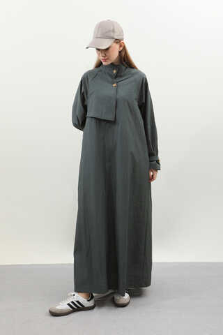 Yarım Rüzgarlıklı Paraşüt Elbise Antrasit - 3