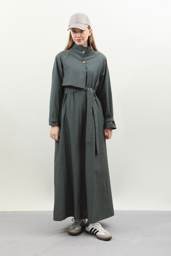 Yarım Rüzgarlıklı Paraşüt Elbise Antrasit - 1