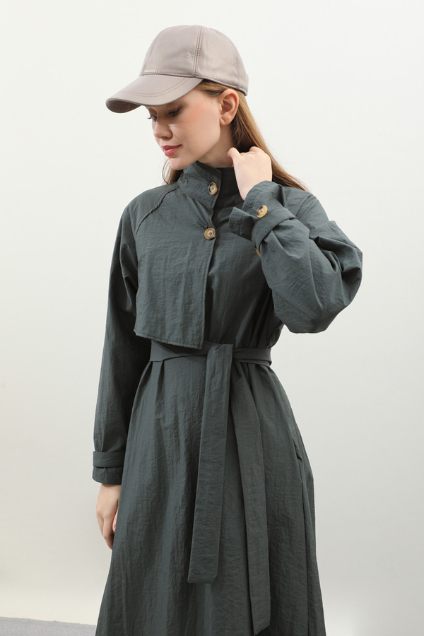 Yarım Rüzgarlıklı Paraşüt Elbise Antrasit - 7