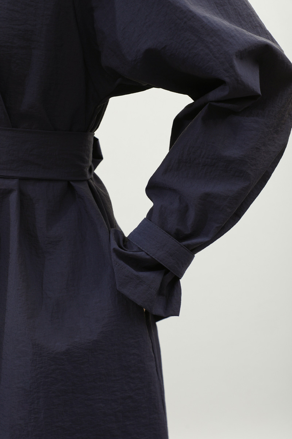 Yarım Rüzgarlıklı Paraşüt Elbise Lacivert - 9