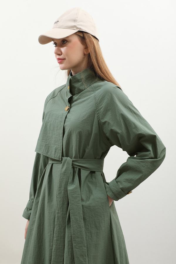 Yarım Rüzgarlıklı Paraşüt Elbise Zümrüt - 8