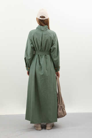 Yarım Rüzgarlıklı Paraşüt Elbise Zümrüt - 10