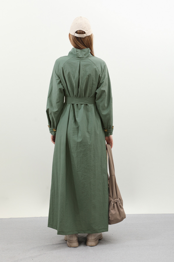 Yarım Rüzgarlıklı Paraşüt Elbise Zümrüt - 10