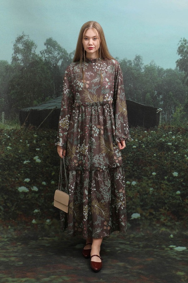 Yaz Çiçeği Elbise Gül Kurusu - 6