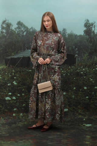 Yaz Çiçeği Elbise Gül Kurusu - 9