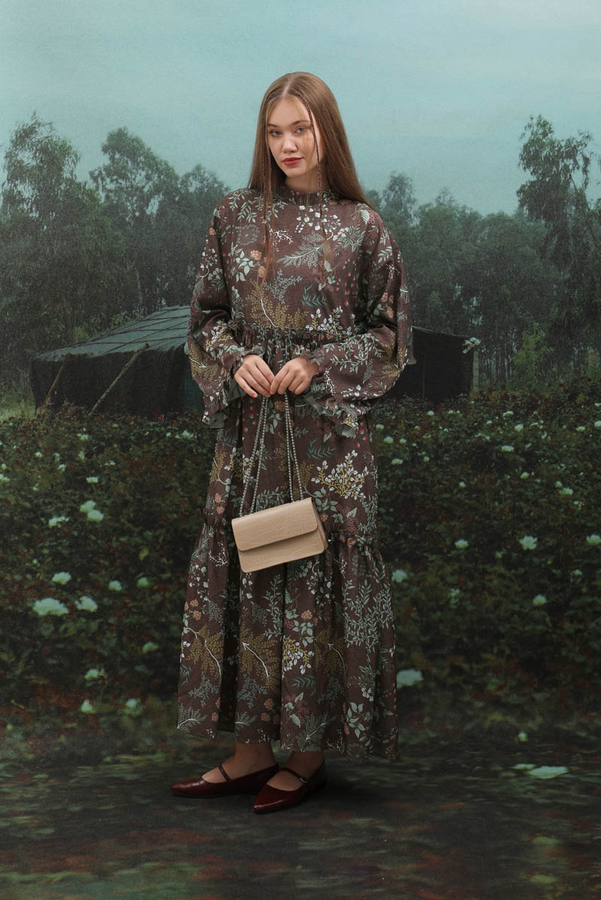 Yaz Çiçeği Elbise Gül Kurusu - 9