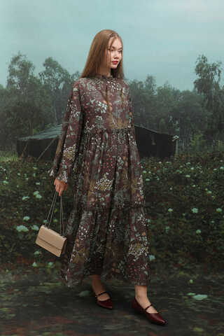 Yaz Çiçeği Elbise Gül Kurusu - 5