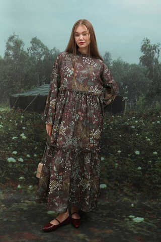 Yaz Çiçeği Elbise Gül Kurusu - 10