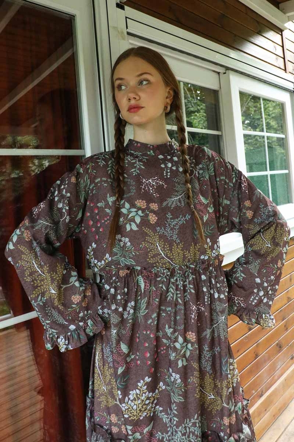 Yaz Çiçeği Elbise Gül Kurusu - 2