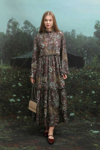 Yaz Çiçeği Elbise Gül Kurusu - 6