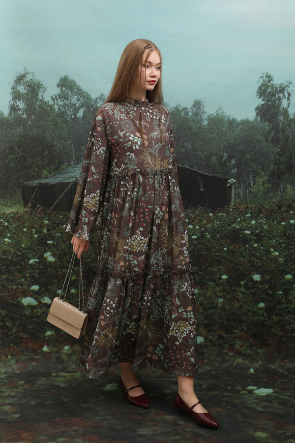 Yaz Çiçeği Elbise Gül Kurusu - 5