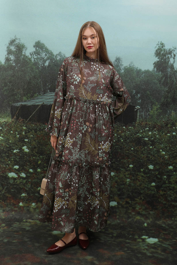 Yaz Çiçeği Elbise Gül Kurusu - 10