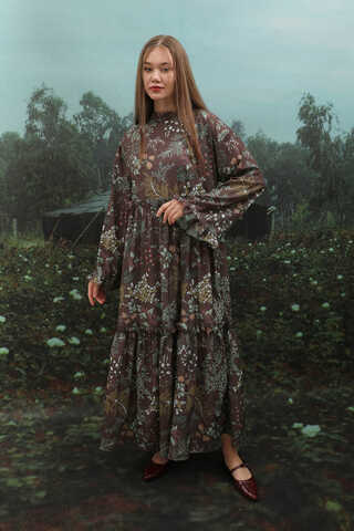 Yaz Çiçeği Elbise Gül Kurusu - 7