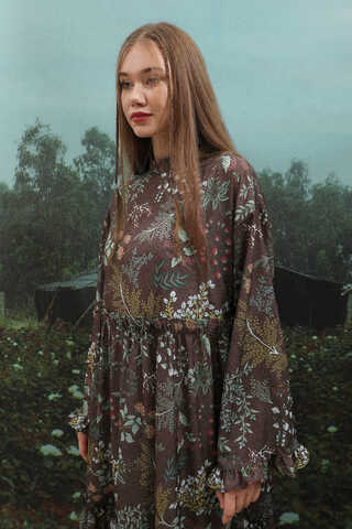 Yaz Çiçeği Elbise Gül Kurusu - 11