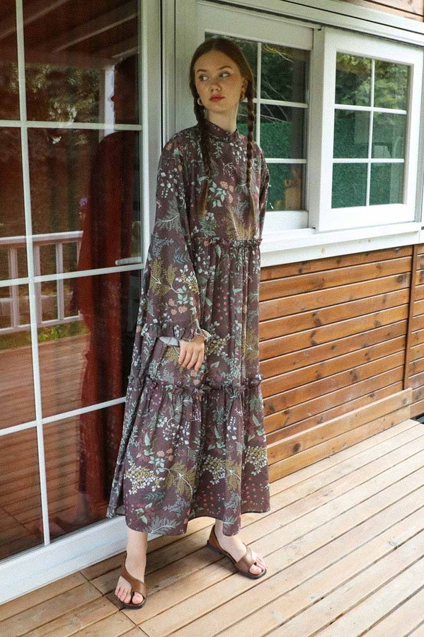 Yaz Çiçeği Elbise Gül Kurusu - 4