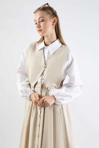 Yelek Detaylı Etek Takım Taş - 2