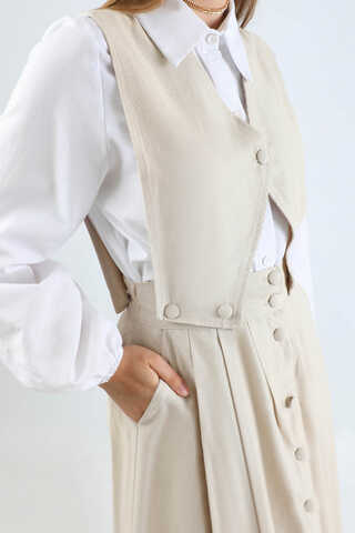 Yelek Detaylı Etek Takım Taş - 5