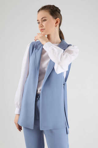 Yelek Tunik Takım Bebe Mavisi - 2