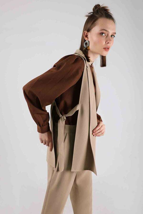 Yelek Tunik Takım Camel - 2