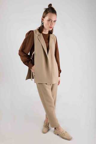 Yelek Tunik Takım Camel - 3