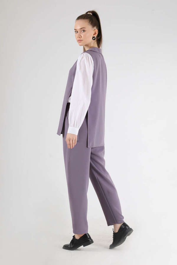 Yelek Tunik Takım Koyu Lila - 3