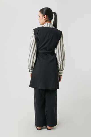 Yelekli Denim Takım Siyah - 13