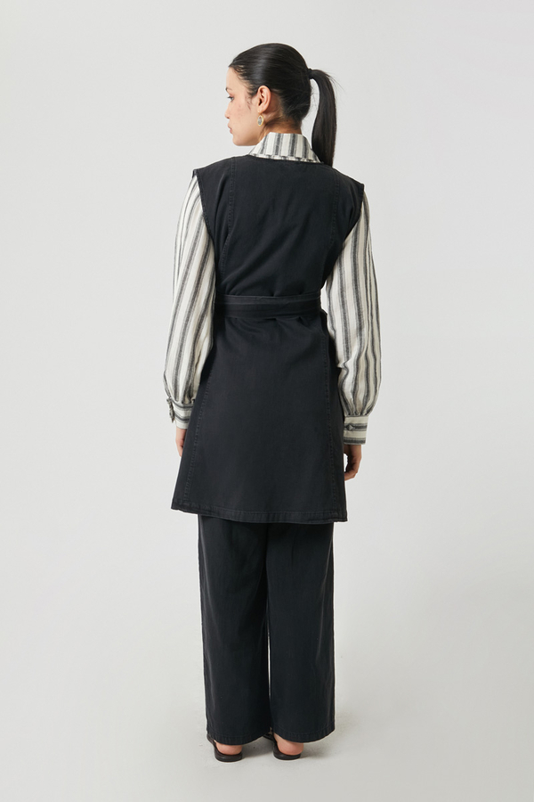 Yelekli Denim Takım Siyah - 13