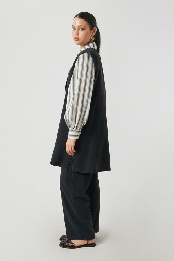 Yelekli Denim Takım Siyah - 7