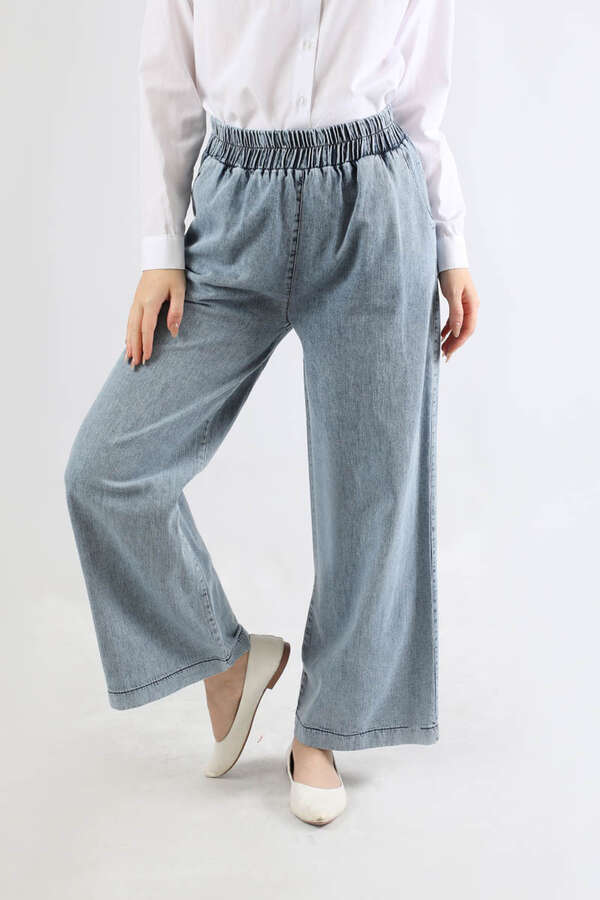 Yelekli Kot Takım Açık Mavi - 5