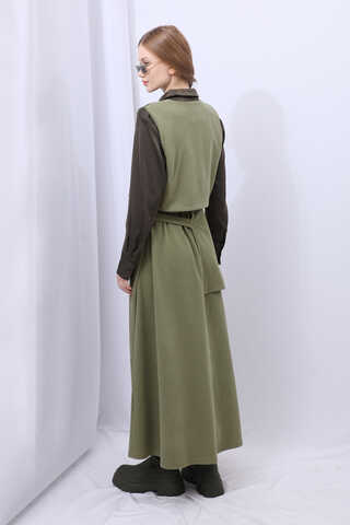 Yelekli Triko Takım Haki - 14