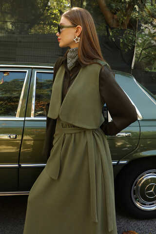 Yelekli Triko Takım Haki - 3