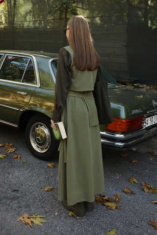 Yelekli Triko Takım Haki - 16