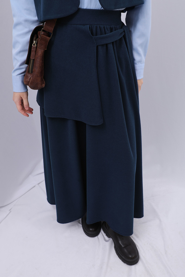 Yelekli Triko Takım Lacivert - 5