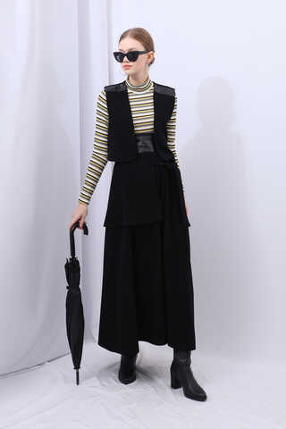 Yelekli Triko Takım Siyah - 3