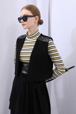 Yelekli Triko Takım Siyah - 6