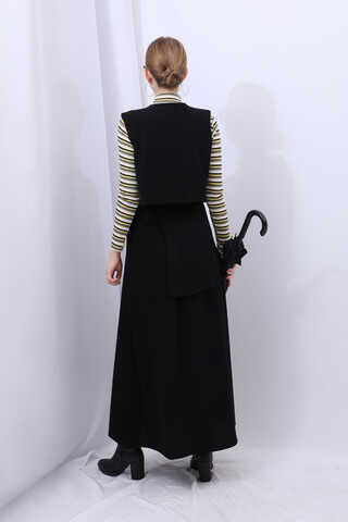 Yelekli Triko Takım Siyah - 8