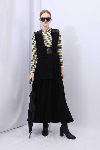 Yelekli Triko Takım Siyah - 2