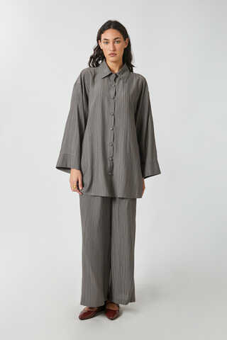 Yıkamalı Tunik Takım Antrasit - 3