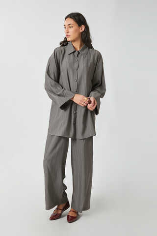 Yıkamalı Tunik Takım Antrasit - 2