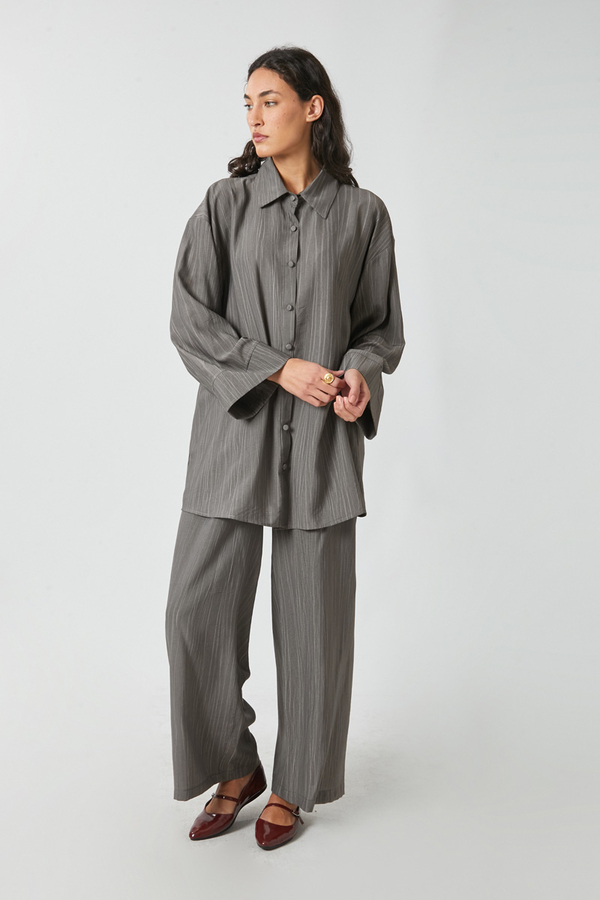 Yıkamalı Tunik Takım Antrasit - 2