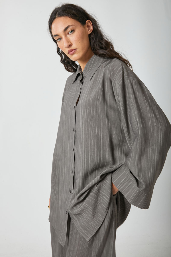 Yıkamalı Tunik Takım Antrasit - 11