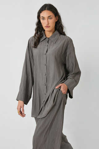 Yıkamalı Tunik Takım Antrasit - 12