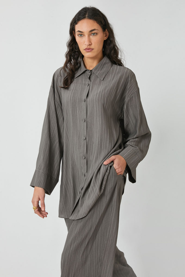 Yıkamalı Tunik Takım Antrasit - 12