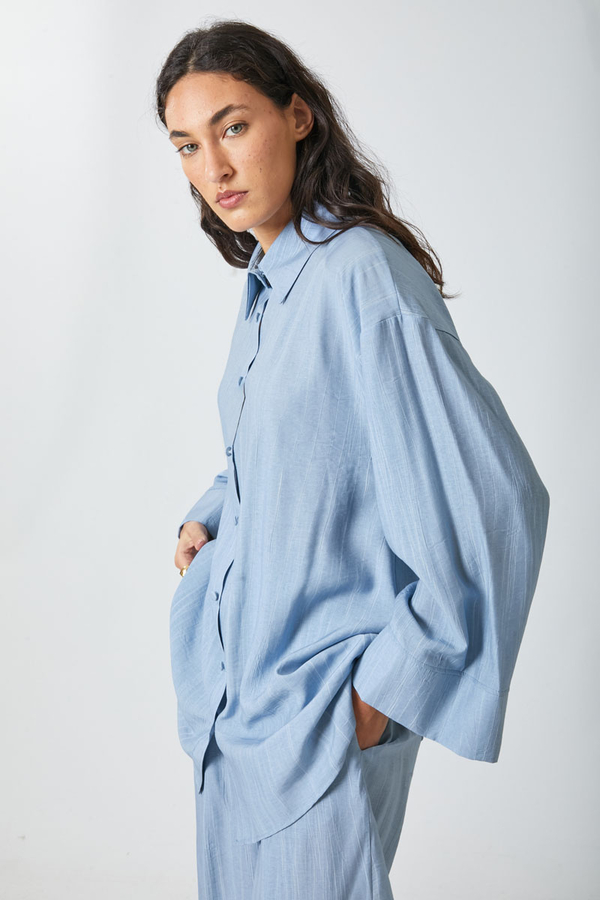 Yıkamalı Tunik Takım Bebe Mavisi - 9