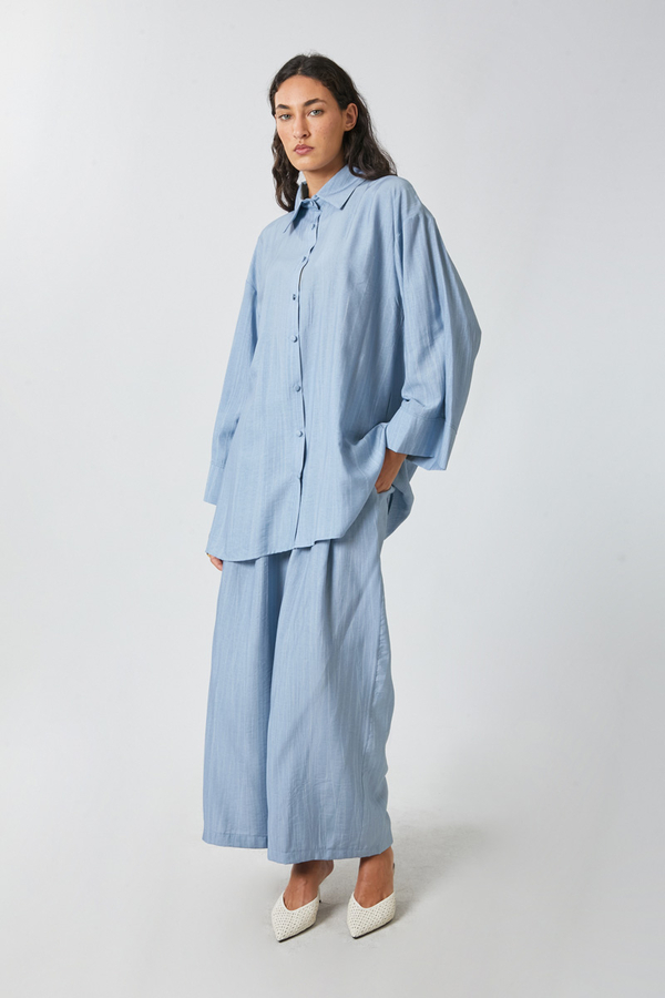 Yıkamalı Tunik Takım Bebe Mavisi - 3