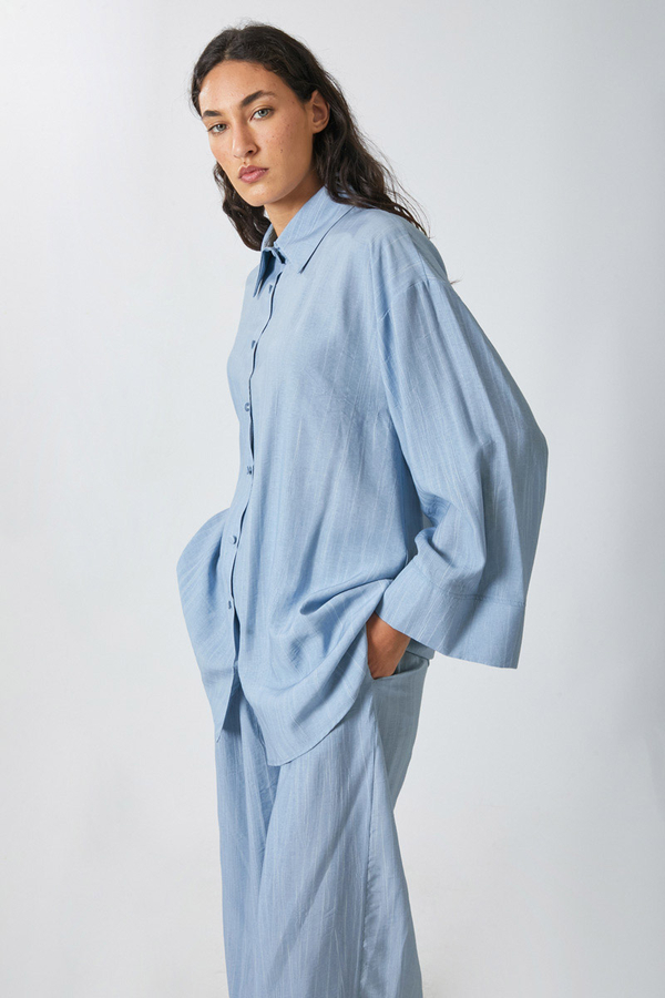 Yıkamalı Tunik Takım Bebe Mavisi - 8