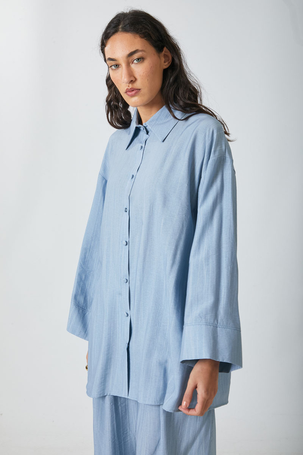 Yıkamalı Tunik Takım Bebe Mavisi - 10