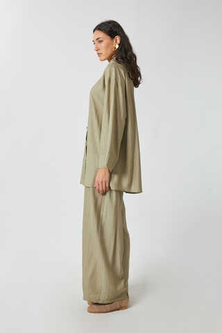 Yıkamalı Tunik Takım Haki - 7